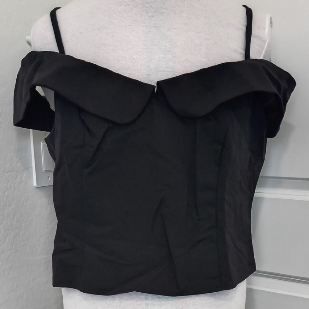 Forever 21 Plus Size 3X Elegant Black Off-Shoulder Women's Top